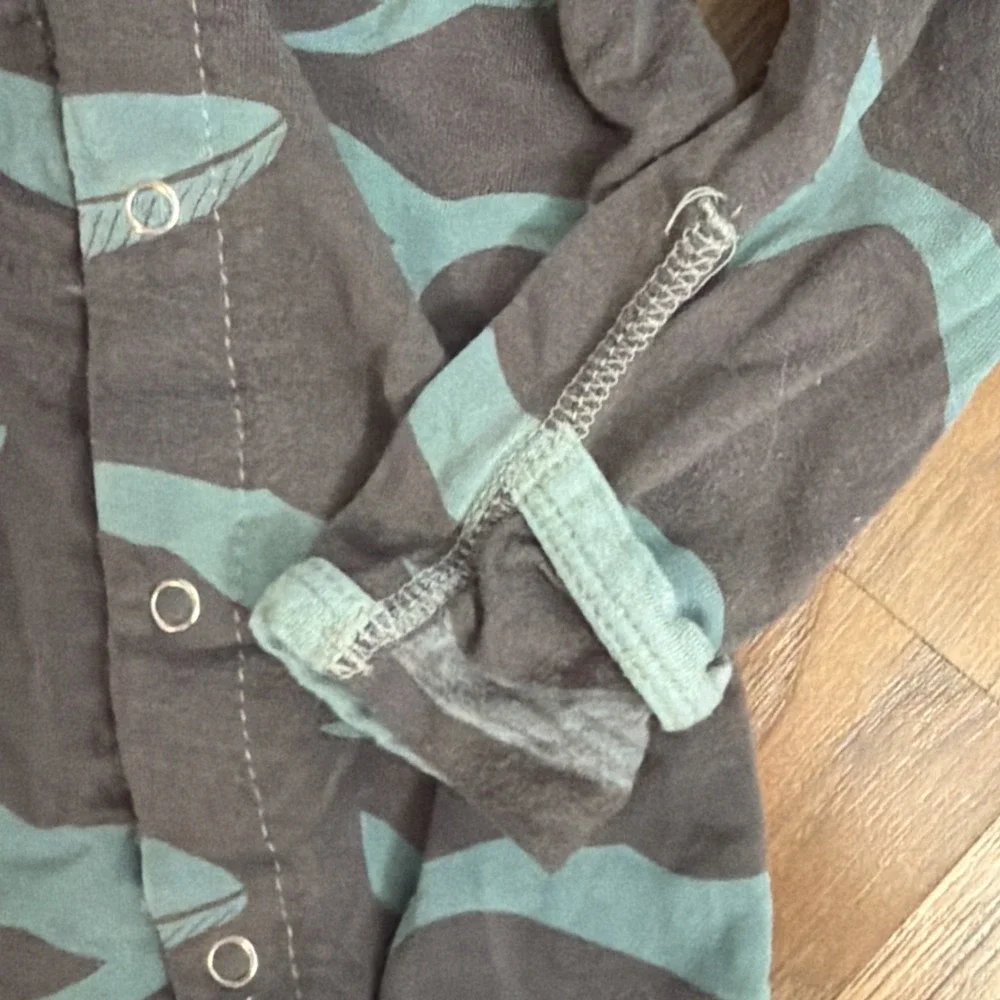 Kickee Pants Baby Boys 6-12 Months Whale Footed Sleeper Pajamas